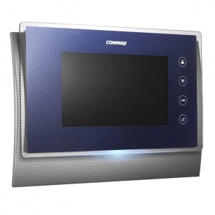 COMMAX CDV-70U (Синий) Монитор цветного видеодомофона, 7.0&quot;, TFT LCD, PAL/NTSC, без трубки (Hands Free), подключение 2х вызывных блоков и трубки DP-4VHP, вызов и связь &quot;трубка-монитор&quot;, накладное исполнение, AC 110-240В