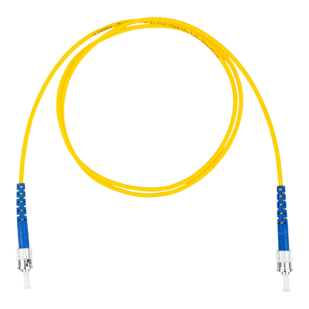 Шнур оптический коммутационный (патч-корд), ST-ST симплекс (simplex) OS2, нг(А)-HF, желтый, 10 м