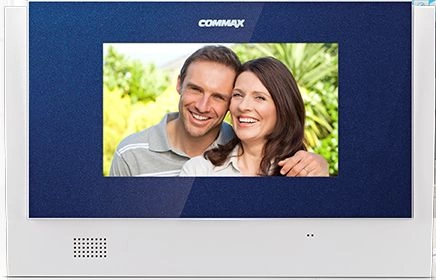 COMMAX CDV-71UM/XL (Синий) Монитор цветного видеодомофона, дополнительно вызов аудио/видео (при наличии камеры) от цифрового подъездного домофона +3-х вызывных блоков и 1-й камера наблюдения