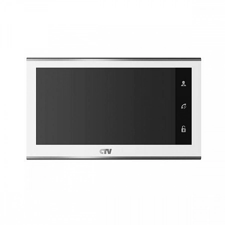 CTV-M2702MD W (White) Монитор цветного видеодомофона с экраном 7&quot; обновленного дизайна, Hands free, встроенный детектор движения (назначаемый на канал), панель из стекла с сенсорным управлением &quot;Easy buttons&quot;, встроенная память, встроенный слот для micro