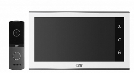 CTV DP2702MD W (White/Silver) Комплект цветного видеодомофона, в составе: панель CTV  -  D1000HD SA, монитор CTV  -  M2702MD W