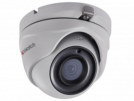 HiWatch DS-T503 (3.6) 5Mp уличная HD-TVI камера с ИК-подсветкой до 20м¶1/3&quot; CMOS матрица; объектив 3.6мм; угол обзора 70.1°; 2592x1944@20к/с, 2560x1440@25к/с; механический ИК-фильтр; 0.01 Лк@F1.2; DNR; EXIR Smart ИК; OSD-меню; видеовыход: 1 х HD-TVI; IP67