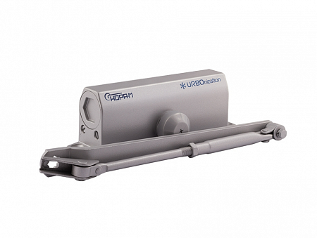 Доводчик НОРА-М 550 URBOnization (серый) (120-160 кг/1800мм) морозостойкий, от -45 °С до +60 °С, тяга в комплекте