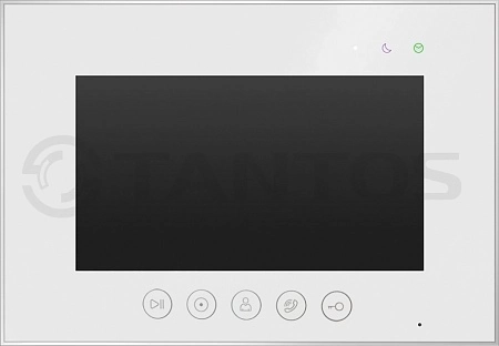 Tantos Marilyn HD s (White) NEW Монитор цветного видеодомофона 7 дюймов с сенсорными кнопками с поддержкой форматов AHD/TVI/CVI 1080p/720p, CVBS (PAL)